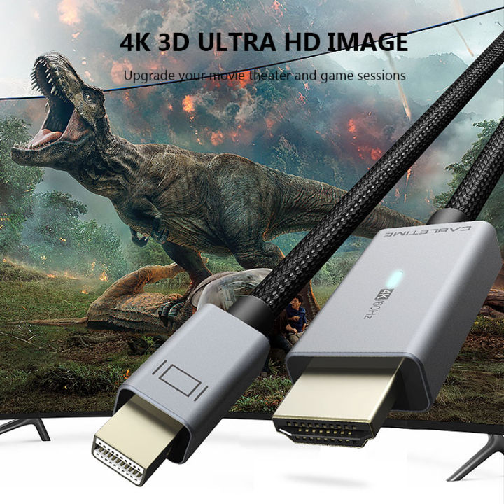 ตัวแปลงปลอกอลูมิเนียม4k-60hz-สำหรับ-c324-sur-pro6-dell-xps-พร้อมสายไปยังสาย-hdmi-mini-dp