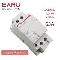 32-63A 2P AC 110V 220V 50/60Hz รถไฟ Din ใช้ในครัวเรือนตัวควบคุมสวิทช์คอนแทคแบบแยกส่วน2NO 2NC 1NO 1NC DIY สมาร์ทโฮมโรงแรม