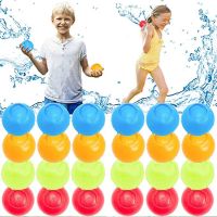 16-4Pcs Water Bomb Ball Reusable Water Balloons Absorbent Ball Outdoor Pool Beach Play Toy Party Favors Summer Water Fight Games