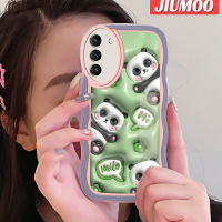 JIUMOO เคสปลอกสำหรับ Samsung S22บวก S22พิเศษ5G 3D ลายการ์ตูนน่ารักแพนด้าดีไซน์ใหม่คอลอร์เวฟขอบนุ่มเคสมือถือกันกระแทกแบบใสสร้างสรรค์เคสโปร่งใสลายกล้องถ่ายรูปซิลิกาเจลป้องกัน