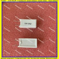 ♕ 10Pcs 15W10RJ 15W10ΩJ RX27-5 Vertical Cement Resistance 15W 10 ohm 10R 15W10R Ceramic Resistance precision 5 Power resistance