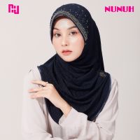 NUNUH MONOGRAM Series (JKNU) ผ้าคลุมผมฮีญาบมุสลิมแบบสำเร็จ  ทรงฟองน้ำตาราง (FN-N)