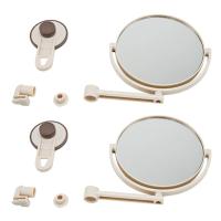 2pcs Bath Mirror Cosmetic Mirror 1X/3X Magnification Suction Cup Adjustable Makeup Mirror Double-Sided Bathroom Mirror