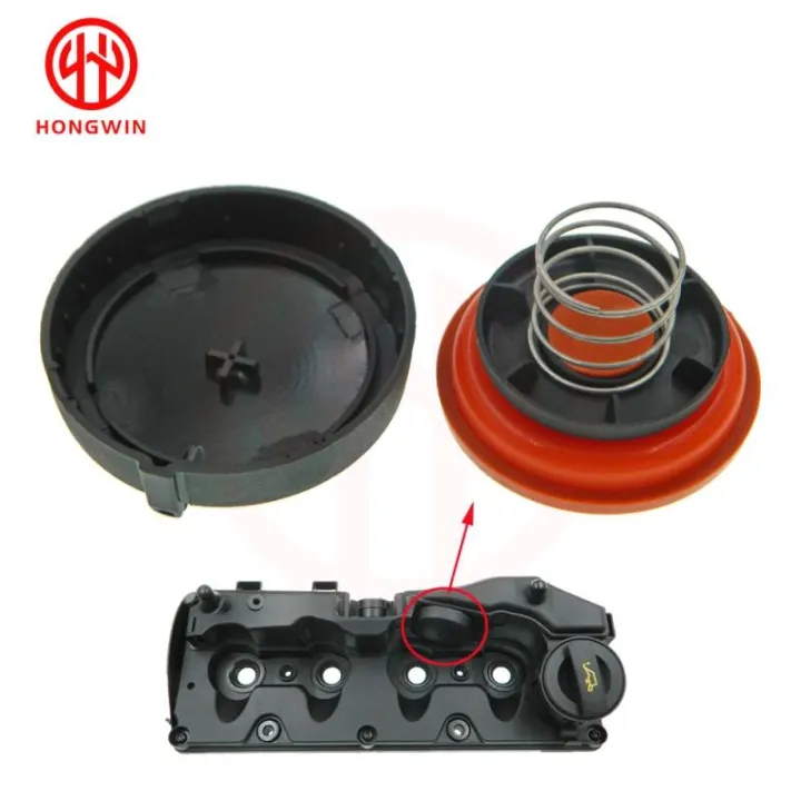 New PCV Valve Cover Repair Kit Valve Cap With Membrane For VW Audi Seat Skoda VAG 1.6TDI, 2.0TDI