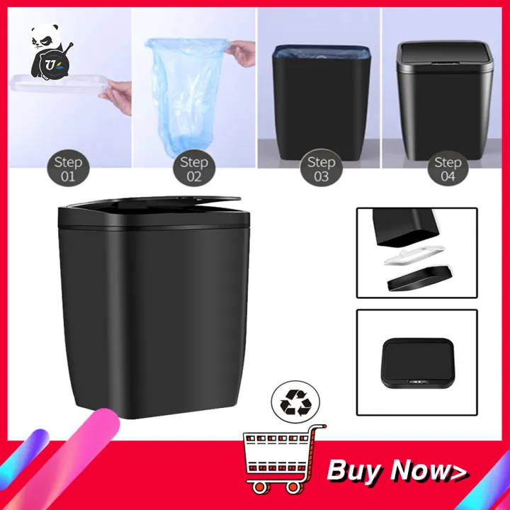 【PH Ready Stock】12L Automatic Trash Can Sensor Dustbin Smart Sensor Battery Type PP Plastic Eco