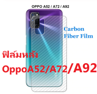 Sticker ฟิล์มคาร์บอนไฟเบอร์ลายเคฟล่า OPPO A52/A72/A92  สำหรับติดกันรอยด้านหลังเครื่อง ออปโป