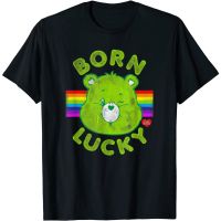 【New】NewBear ฤดูร้อนmen disney  Care Bears Born Lucky Good Luck Bear T-Shirt เสื้อยืดแฟชั่นคอกลม สบายๆ ผ้าฝ้าย100%