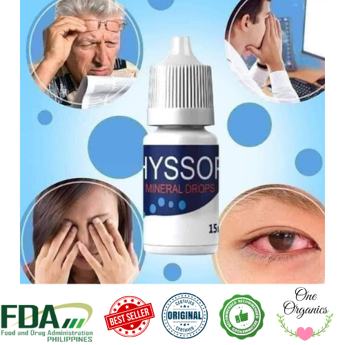 HYSSOP MINERAL DROPS,ORIGINAL, FDA Approved for your Eyes ,Ears, Nose , Throat needs, Toothache