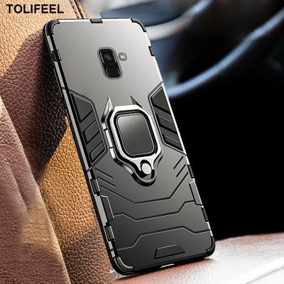 「Enjoy electronic」 Shockproof Armor Case For Samsung Galaxy A8 2018 Case Stand Holder Magnetic Phone Back Cover For Samsung A8 Plus 2018 Coque