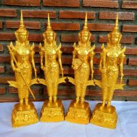 ท้าวธตรฐ ชุดท้าวจตุโลกบาลทั้ง4 สูง32ซม.งานเรซิ่น ผ่านพิธิพุทธาภิเสกหลายวาระ พร้อมส่ง ปลุกเสกแล้วพร้อมบูชา