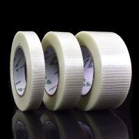 140mm Mesh Fiber Tape  Super-Strong Single-Sided Wear-Resistant Cross-Striped Fiberglass High Viscosity Reinforced Tape 25M Adhesives Tape