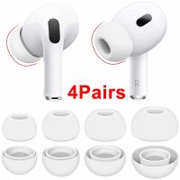 4Pairs Soft Silicone Ear Tips for Airpods Pro 1 2 Protective Earbuds Cover Noise Reduction Hole Ear-pads for Apple Air Pods Pro Headphones Accessories