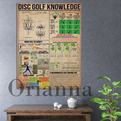 Modular Disc Golf Knowledge ภาพวาดผ้าใบ-โปสเตอร์วินเทจสำหรับตกแต่งบ้าน-HD Print Modern Wall Art