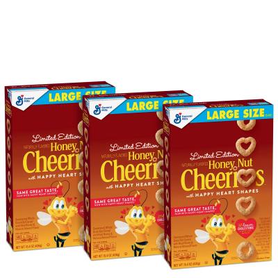 General Mills Honey Nut Cheerios 436g Cereal (Large Size)🥣ฮั่นนี่นัทเชียริโอส์สวีทเทนโฮลเกรนโอ๊ตซีเรียล🥣🔥(ธัญพืชน้ำผึ้งและถั่ว)🔥