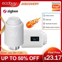 ✚ Smart Home Tuya ZigBee 3.0 Wifi Thermostatic Head Valve TRV Radiator Zigbee Thermostat Digital Smart Life Alexa Google Home