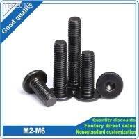 10/50Pcs CM M2 M2.5 M3 M4 M5 M6 Black 304 A2 Stainless Steel Hex Hexagon Socket Ultra Thin Flat Wafer Head Screw Bolt for Laptop