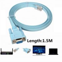 QSY4K DB9ทนทาน RJ45 9Pin RS232เครือข่ายอะแดปเตอร์อีเทอร์เน็ตอนุกรมคอมพิวเตอร์สายเคเบิลคอนโซล