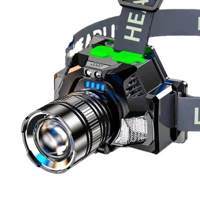 LED Headlamp Strong Light Rechargeable Zoom ephoto Headset Flashlight Super Bright Night Fishing Miners Lamp Hernia Camping