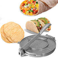 6.5in Tortilla Press Maker อลูมิเนียมอัลลอยด์ Tortillas ข้าวโพดแป้งกด เครื่องมือ อุปกรณ์ครัวสีเทา