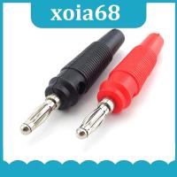 xoia68 Shop 5pcs Red and Black 4mm Solderless Side Stackable Banana Plug Connectors For Musical Speaker Video Audio DIY Connector