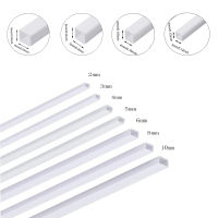 5/10pcs ABS plastic square rod white plastic square tube square hollow tube ABS plastic rod for DIY building making architectural model making 2/3/4/5/6/8/10mm