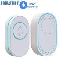 ☸❈ↂ eMastiff Outdoor Wireless Doorbell Waterproof Smart Home Door Bell Chime Kit LED Flash Security Alarm Welcome House Melodies