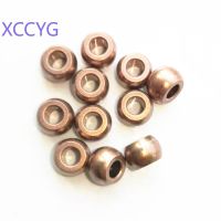 XCCYG 10pcs Ball bearing Spherical oil Iron Copper Base Powder Metallurgic Copper Sleeve DIY Accessories 4x11x7mm