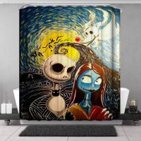 【CW】▪  Nightmare Before Bride Jack Shower CurtainBathroom Curtain Fabric with Hooks