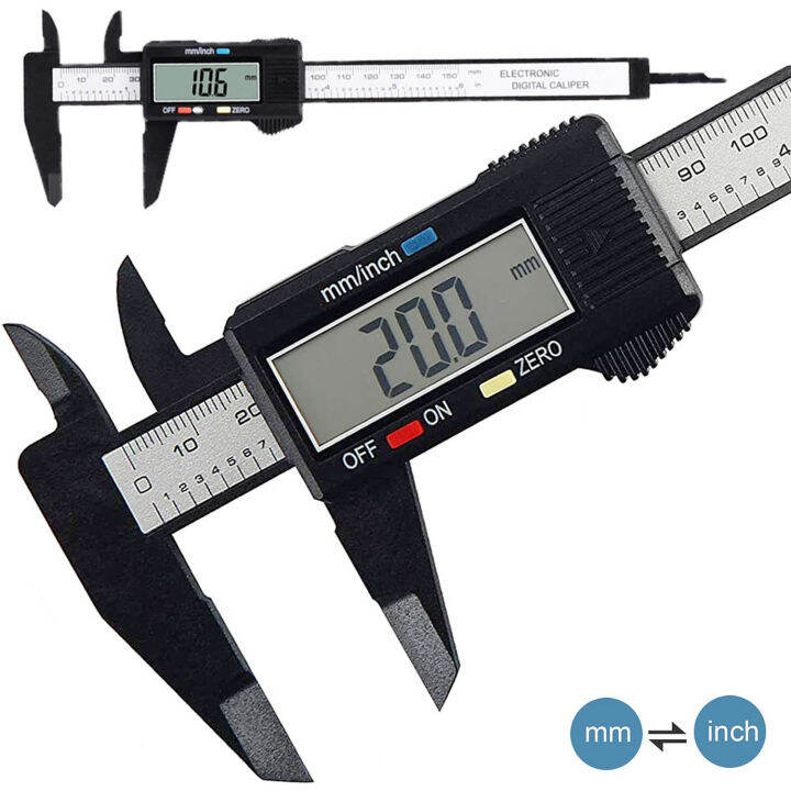 150Mm 100Mm Electronic Digital Caliper Carbon Fiber Dial Vernier ...