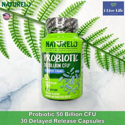 โปรไบโอติก 5 หมื่นล้านตัว Probiotic 50 Billion CFU 30 Delayed Release Capsules - NATURELO