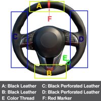 Car Steering Wheel Cover Black Artificial Leather Red Marker For Mazda CX-5 CX5 Atenza 2014 New Mazda 3 CX-3 2016 Scion iA 2016