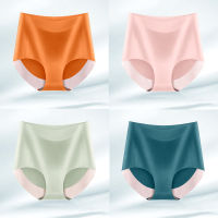 4pcslot Womens Panties High Waist Underwear Sexy Lingerie Seamless Panties Slimming Briefs Ice Silk Underpants Soft Underwear