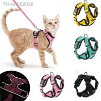 ❒☒▬ YOKEE Soft Mesh Small Cat Harness and Leash Set Adjustable Vest Escape Proof for Pet Kitten Easy Control Reflective Puppy Dogs