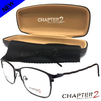 แว่นตา Fashion รุ่น Chapter2 2125 กรอบแว่นตา สำหรับตัดเลนส์ กรอบเต็ม แว่นแฟชั่น ชาย หญิง ทรงสปอร์ต sport วัสดุ สแตนเลส stainless steel ขาข้อต่อ รับตัดเลนส์