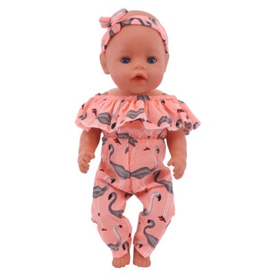 เสื้อผ้าสำหรับตุ๊กตาชุดเสื้อผ้าสำหรับเด็กทารกชุดว่ายน้ำชุดสีชมพูแบบพอดีกับ18นิ้วอเมริกันและ43ซม. อุปกรณ์เสริมตุ๊กตารีสตาร์ทตุ๊กตาสาว N OG ของเล่น DIY