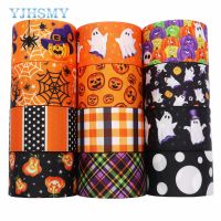 5 yards Halloween pumpkin Ribbon Printed Grosgrain Ribbons 1-1/2 DIY Handmade Party Decoration Gift Packaging Gift Wrapping  Bags