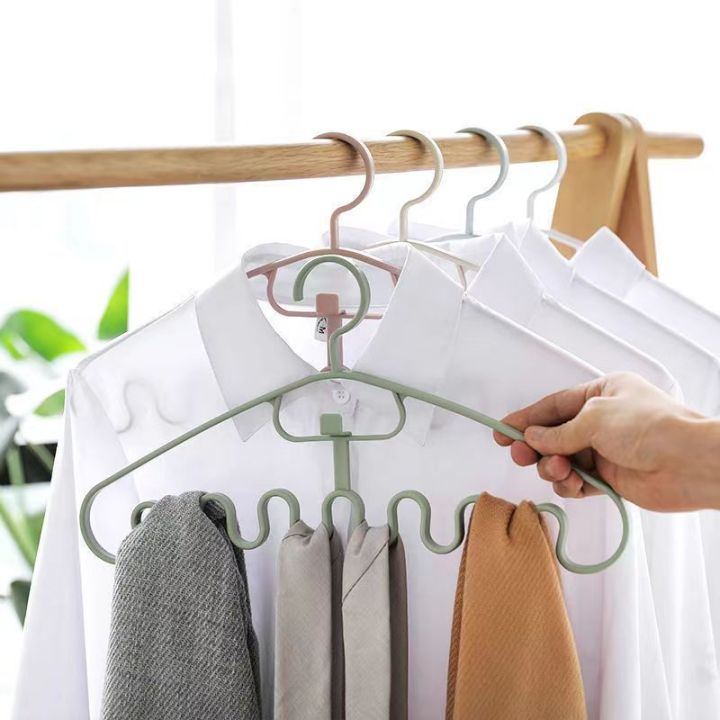 multi-port-support-hangers-for-clothes-drying-rack-multifunctional-suspenders-ties-hanger-storage-racks-wavy-hanger