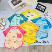 Size 7-27kg Bộ cộc tay thun lạnh cao cấp mã IN95 Minkey Baby in họa tiết