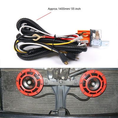12V Horn Relay Wiring Harness Kit Grille Mount Blast Tone Horns Wiring Harness Plug for Car Truck Universal Accessories