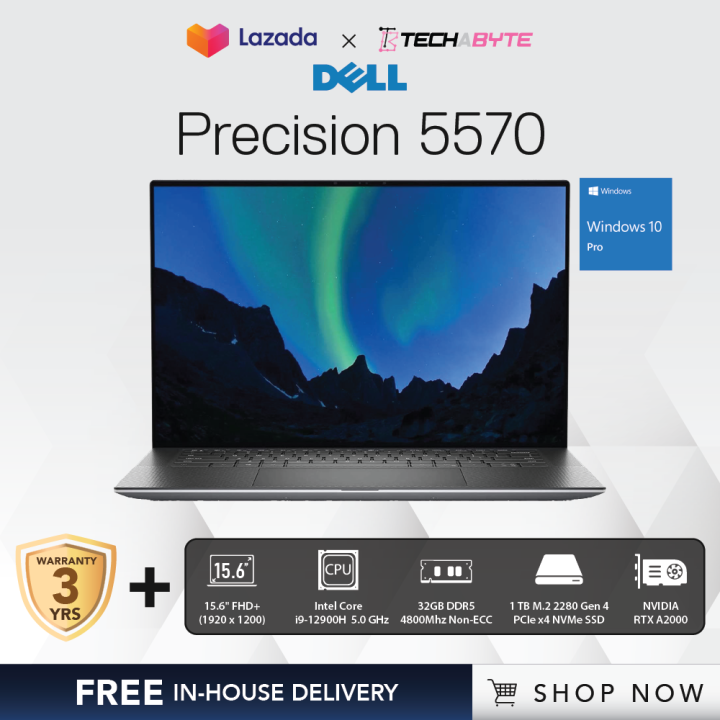 Dell Precision 5570 15.6" FHD+ i912900H NVIDIA RTX A2000 32GB