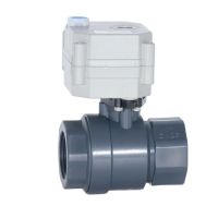 1/2"-11/4 DN15-DN32 Mini Motorized UPVC Ball Valve Auto Return 9-24VAC/DC Electric UPVC Valve With Manual Override Valves