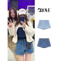 COD jfdss [SR-STUDIO]grove 2023 Summer new Korean cotton washed high waist slimming loose casual all-match denim shorts for women