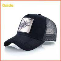 OSIDE ผ้าคอตตอน หมวกแก๊ปเบสบอล 8สี ระบายอากาศได้ระบายอากาศ หมวกปะปักลายกระทิง อุปกรณ์เสริมเสริม หมวกตะข่าย สี่ฤดู