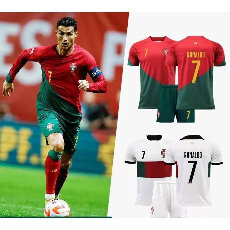 2022 World Cup No.7 Ronaldo No.10 Messi / Neymar / Mbappe Kid Adult Soccer  Jersey Training Suits