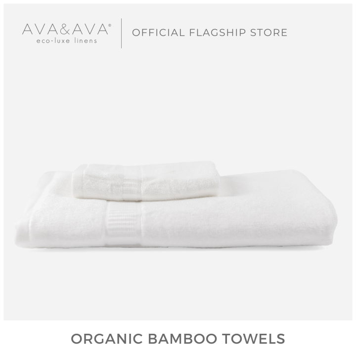 AVA & AVA® Organic Bamboo Towels (Bath Towel & Face Towel) Lazada PH