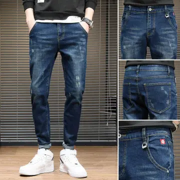 Size 27-36 Men Ankle Length Pants Spring Summer Autumn Fashion