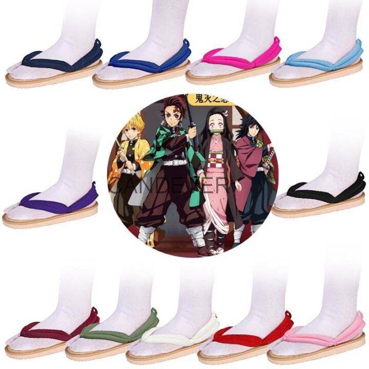 【Ready Stock😎】 Anime Cosplay Tanjirou Kamado Nezuko Geta Clogs Demon ...