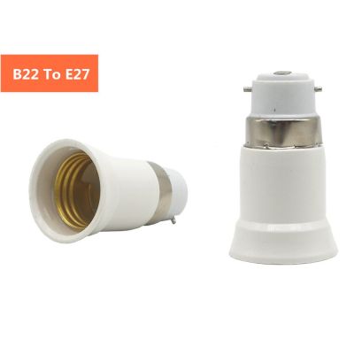 【YF】✇  1Pcs Big Promotion B22 to E27 Fireproof Material Lamp Holder Converter Socket light Bulb Base type