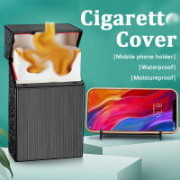 Multifunctional 20 Sticks Ciggarette Case Portable Travel Container Ciggaretter Hard Sleeve with Mobile Phone Holder Adjustable