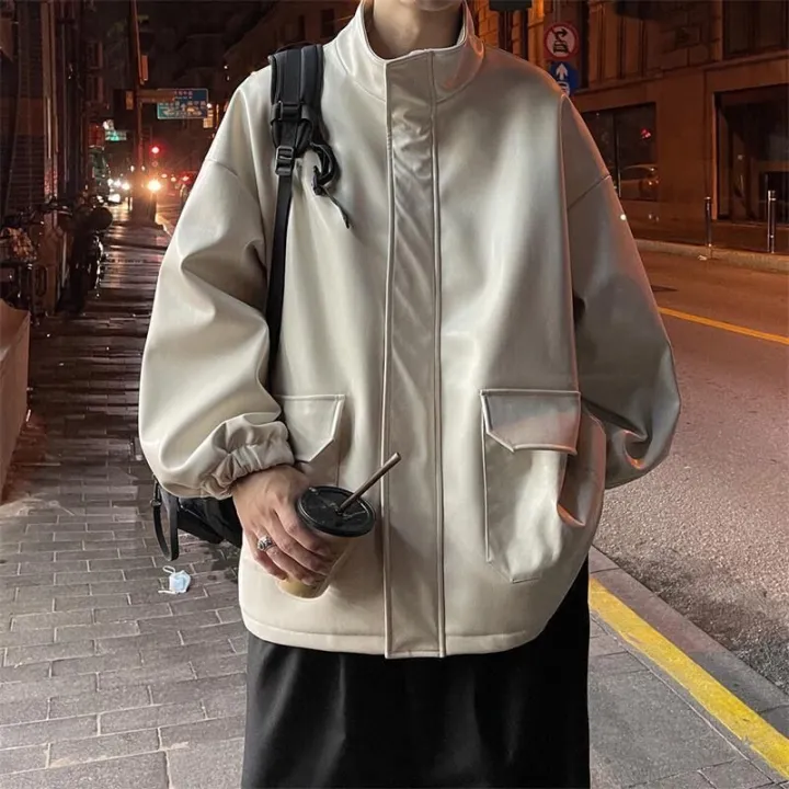 ZIL605 Leather coat for men 2022 new Korean style trendy handsome DK motorcycle clothing slim